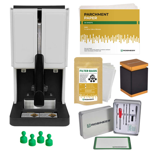 Rosineer PRESSO Personal Rosin Press and Accessories Bundle